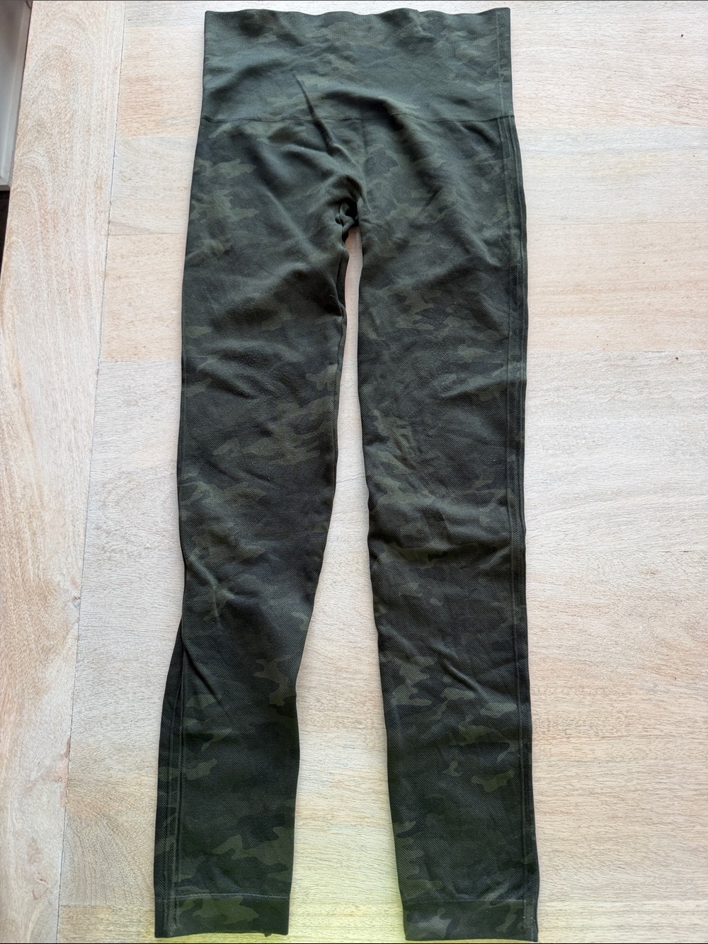SPANX Olive Green Camo Leggings
